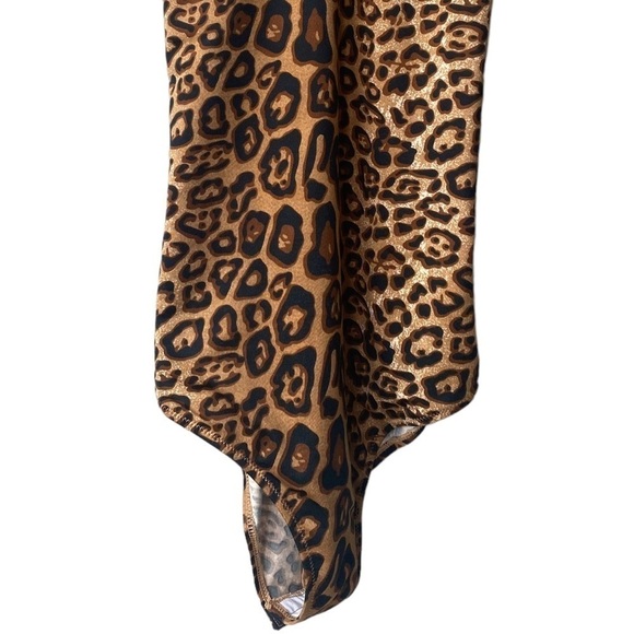 Grace Karin Strappy Open Back Spaghetti Strap Animal Print Bodysuit - Picture 3 of 8